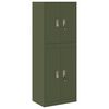 vidaXL Aufbewahrungsschrank 2 stk. Olive Gr&uuml;n 60 x 40 x 160 cm Stahl
