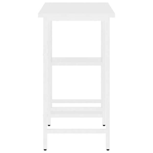 vidaXL Computertisch Weiß 80x40x72 cm MDF und Metall