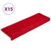 vidaXL Stufenmatten 15 Stk. 65x21x4 cm Rot Rechteckiger Rand
