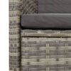 vidaXL 9-tlg. Garten-Essgruppe mit Kissen Grau Poly Rattan