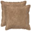 vidaXL Kissenbezug 2 pcs HOUTEN Taupe 35 x 35 cm Mikrofaser Fleece