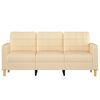 vidaXL 3-Sitzer-Sofa Creme 180 cm Stoff