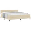 vidaXL Boxspringbett mit Matratze Creme 200 x 200 cm Stoff