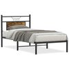 vidaXL Bettgestell ohne Matratze R&auml;uchereiche 90x190 cm Holzwerkstoff