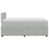 vidaXL Boxspringbett mit Matratze Hellgrau 120x200 cm Samt