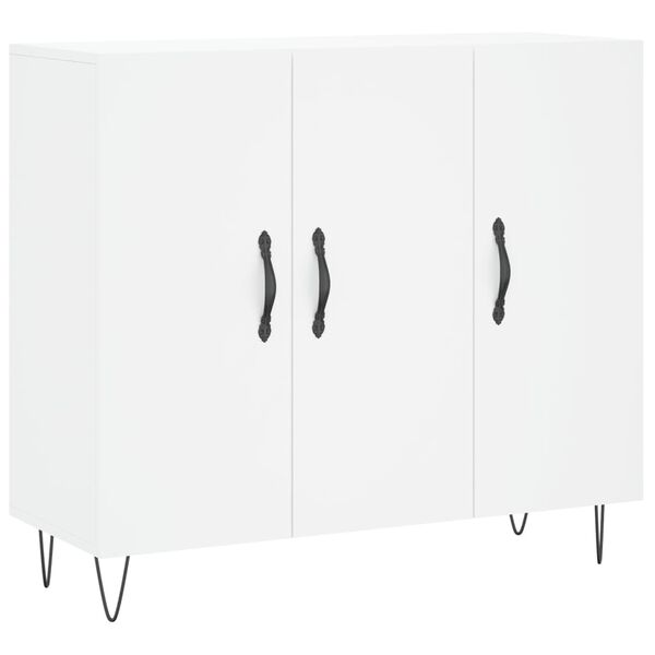 vidaXL Sideboard Weiß 90x34x80 cm Holzwerkstoff