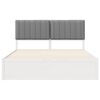 vidaXL Bettgestell mit gepolstertem Kopfteil Hellgrau 150 x 200 cm