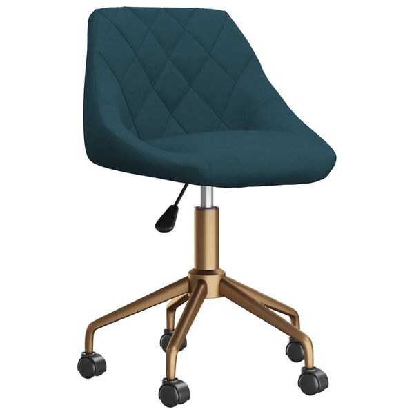 vidaXL Esszimmerstuhl Drehbar Blau Samt