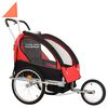 vidaXL 2-in-1 Fahrradanh&auml;nger und Kinderwagen Schwarz und Rot