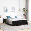 vidaXL Boxspringbett mit Matratze Schwarz 140 x 200 cm Stoff