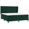 vidaXL Boxspringbett mit Matratze Dunkelgr&uuml;n 160x200 cm Samt