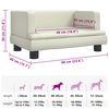 vidaXL Hundebett Creme 60x40x30 cm Kunstleder