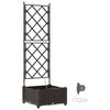vidaXL Garten-Pflanzgef&auml;&szlig; Braun 40 x 40 x 126 cm PP