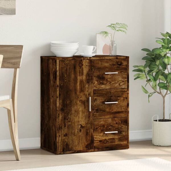 vidaXL Sideboard Räuchereiche 60x31x70 cm Holzwerkstoff