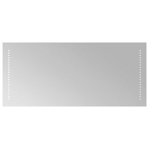 vidaXL LED-Badezimmerspiegel Transparent 90 x 40 cm Geh&auml;rtetes Glas