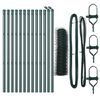 vidaXL Zaunpfosten Grün 25 x 0,4 m (36 mm Maschen) Stahl und PVC