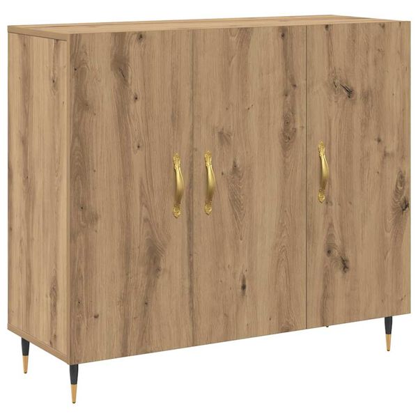 vidaXL Sideboard Artisan-Eiche 90 x 34 x 80 cm Holzwerkstoff
