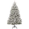 vidaXL K&uuml;nstlicher Weihnachtsbaum Gr&uuml;n und Wei&szlig; 210 cm PVC und Metall