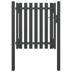 vidaXL Gartentor aus Stahl 100 x 75 cm Anthrazit