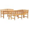 vidaXL 3-tlg. Garten-Essgruppe Massivholz Teak