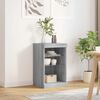 vidaXL Sideboard mit LED-Leuchten Grau Sonoma 41x37x67 cm