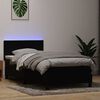 vidaXL Boxspringbett mit Matratze & LED Schwarz 90x210 cm Samt
