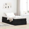 vidaXL Ottoman-Bett mit Matratze Schwarz 90x200 cm Stoff