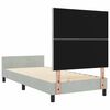 vidaXL Boxspringbett mit Kopfteil Hellgrau 100 x 200 cm Samt