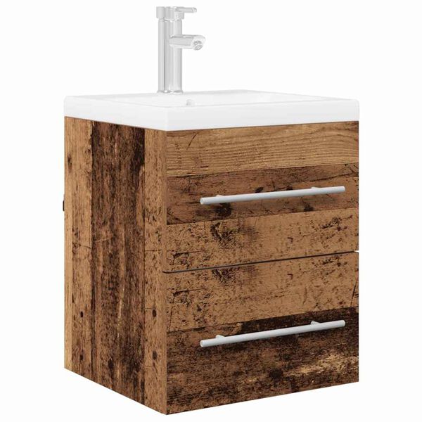 vidaXL Waschbeckenunterschrank Altholz 38,5 x 41 x 48 cm Holzwerkstoff