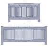 vidaXL MDF Heizkörperverkleidung Grau 205 cm