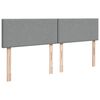 vidaXL Boxspringbett mit Matratze Hellgrau 160x200 cm Stoff