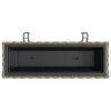 vidaXL Pflanzkasten mit Haken 2 Stk. Grau Poly Rattan