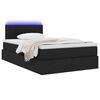 vidaXL Bett mit Stauraum und LED Schwarz 120 x 200 cm Polyester