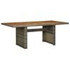 vidaXL Gartentisch Braun Poly Rattan und Akazie Massivholz