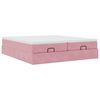 vidaXL Ottoman-Bett mit Matratzen Rosa 200x200 cm Samt