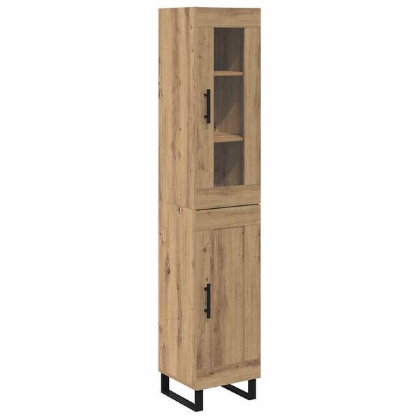 vidaXL Highboard Artisan-Eiche 34,5 x 34 x 180 cm Holzwerkstoff