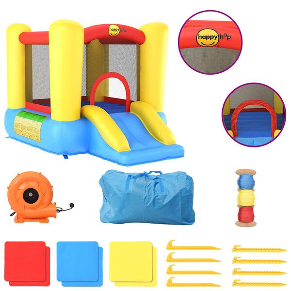 Happy Hop H&uuml;pfburg mit Rutsche 155x215x140 cm
