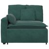 vidaXL Modulares Sofa Endmodul mit Armlehne Kissen Dunkelgr&uuml;n 100 cm