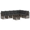 vidaXL Gartensofa-set 8 Stk. Grau Poly-Rattan