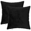 vidaXL Kissenbezug 2 stk. HEERLEN Schwarz 40 x 40 cm Flanell