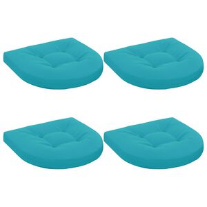 vidaXL 4-teilige Sitzkissen 4 stk. 100 % Polyester T&uuml;rkis