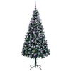 vidaXL K&uuml;nstlicher Weihnachtsbaum mit 300 LEDs mit St&auml;nder Gr&uuml;n 210 cm