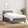 vidaXL Boxspringbett mit Matratze Dunkelgrau 90x190 cm Stoff