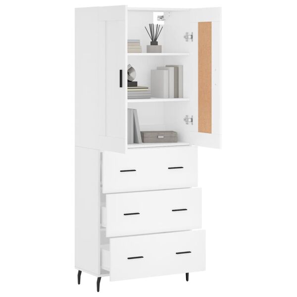 vidaXL Highboard Wei&szlig; 69,5x34x180 cm Holzwerkstoff