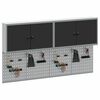 vidaXL Werkzeugschrank und Pegboard Set mit Regal 6 pcs Schwarz