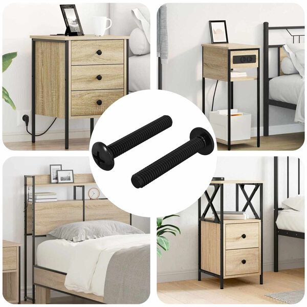 vidaXL Schraube 2 pcs Silber 5 x 30 mm Eisen