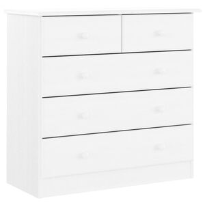 vidaXL Kommode ALTA Wei&szlig; 77x35x73 cm Massivholz Kiefer