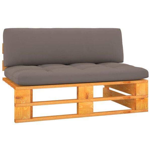 vidaXL Garten-Mittelsofa Paletten Honigbraun Impr&auml;gniertes Kiefernholz