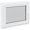 vidaXL Kellerfenster RISOR 100 x 50 cm PVC und Glas Wei&szlig;