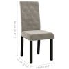 vidaXL Esszimmerst&uuml;hle 2 Stk. Hellgrau Samt